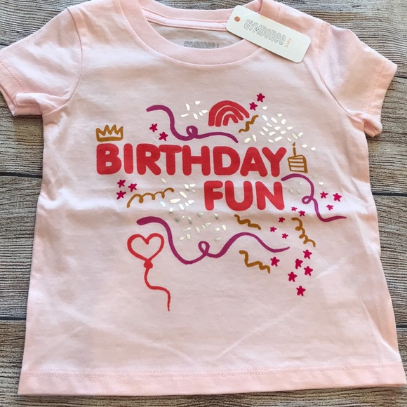 🎈Gymboree Girls 12-18m Birthday T-shirt - Picture 2 of 3